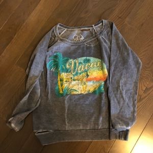 Chaser distressed soft sweater